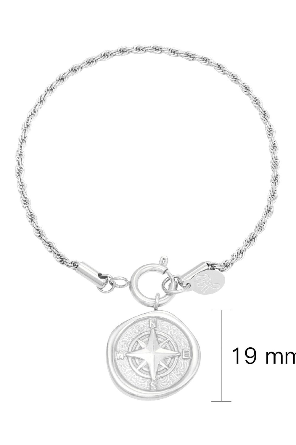 Bracelet Compass Silver Color Stainless Steel h5Picture2